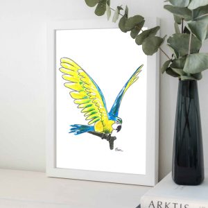 Catchii poster Papagaai Geel – meerkleurig – 297×210 cm Catchii poster Papagaai Geel – meerkleurig – 297×210 cm