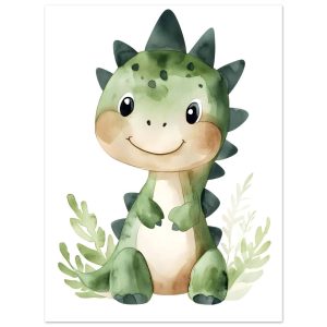 Artfulprints Poster Baby dino – 30×40 cm – Groen Artfulprints Poster Baby dino – 30×40 cm – Groen