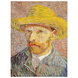 Artfulprints Poster Vincent van Gogh – Zelfportret met strohoed – 30×4