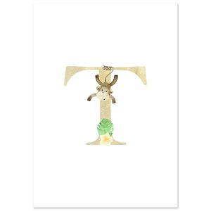 Artfulprints Poster Letter T kindernaam – A4 21×29.7 cm – Meerkleurig Artfulprints Poster Letter T kindernaam – A4 21×29.7 cm – Meerkleurig