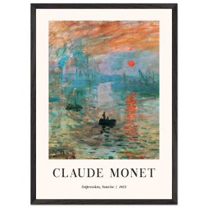 Artfulprints Poster met Lijst Claude Monet – Impression sunrise – 50×7