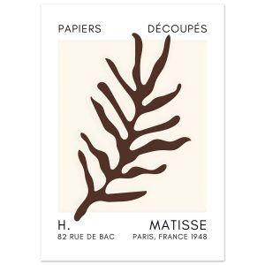 Artfulprints Poster Matisse – Ocean flora brown – 50×70 cm – Bruin Artfulprints Poster Matisse – Ocean flora brown – 50×70 cm – Bruin