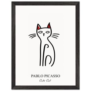 Artfulprints Poster met Lijst Pablo Picasso – Cute cat – 30×40 cm – Zw Artfulprints Poster met Lijst Pablo Picasso – Cute cat – 30×40 cm – Zw