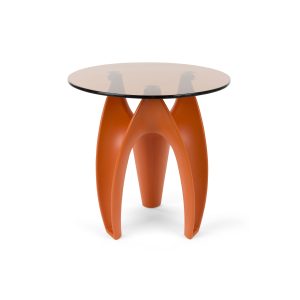 Bold Monkey Hactua Bijzettafel Rond 40 cm Glas – Oranje Bold Monkey Hactua Bijzettafel Rond 40 cm Glas – Oranje