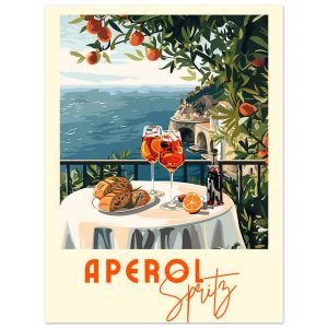 Artfulprints Poster Aperol Spritz – Cocktail with a view – 30×40 cm – Artfulprints Poster Aperol Spritz – Cocktail with a view – 30×40 cm –
