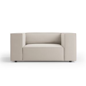 Cosmopolitan Design Fauteuil Arendal flueel, ecru – 102x124x70cm Cosmopolitan Design Fauteuil Arendal flueel, ecru – 102x124x70cm