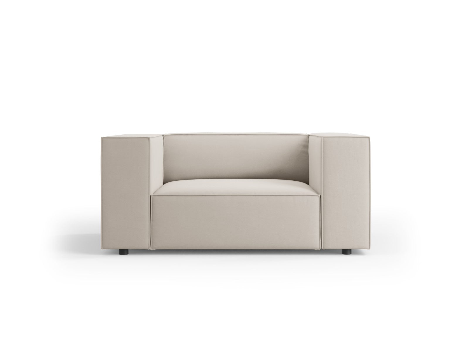 Cosmopolitan Design Fauteuil Arendal flueel, ecru - 102x124x70cm