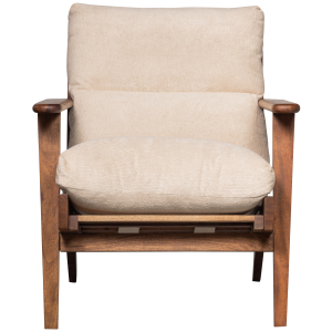 WOOOD fauteuil Houston – Bouclé/Hout – Naturel – 86x71x71 WOOOD fauteuil Houston – Bouclé/Hout – Naturel – 86x71x71