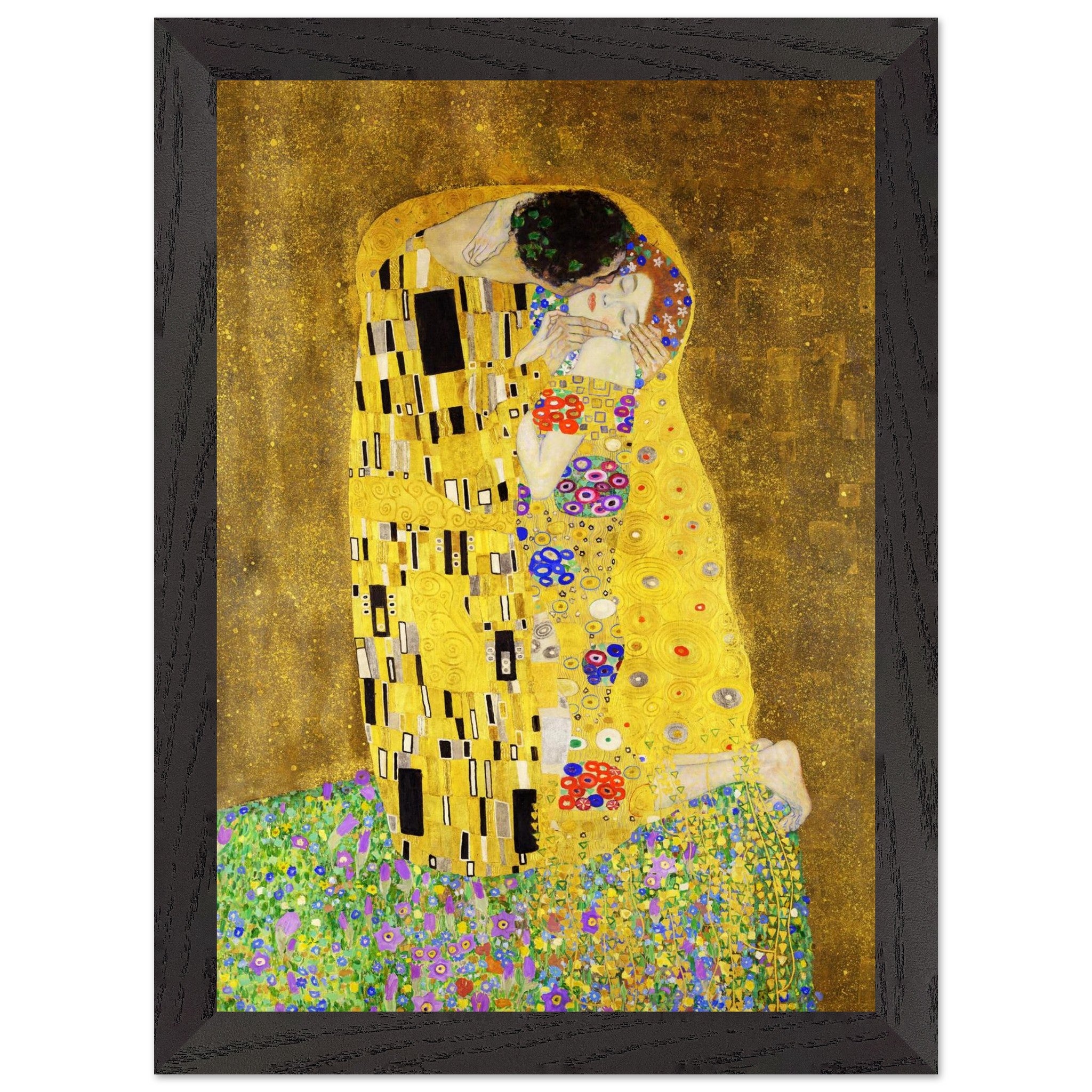 Artfulprints Poster met Lijst Gustav Klimt - The kiss - A4 21x29.7 cm