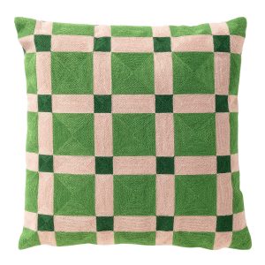 BLOCKS – sierkussen 45×45 cm – geblokt patroon – geborduurd – Courtyar BLOCKS – sierkussen 45×45 cm – geblokt patroon – geborduurd – Courtyar