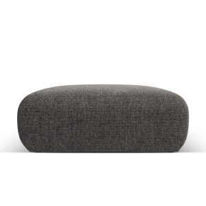 Cosmopolitan Design Poef Nolio 2-zits, chenille, grijs – 100x100x36cm Cosmopolitan Design Poef Nolio 2-zits, chenille, grijs – 100x100x36cm