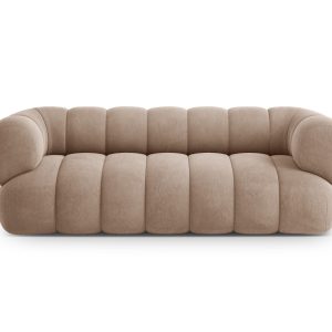 Cosmopolitan Design Bank Koge 3-zits, flueel donkerbeige – 95x210x70cm Cosmopolitan Design Bank Koge 3-zits, flueel donkerbeige – 95x210x70cm
