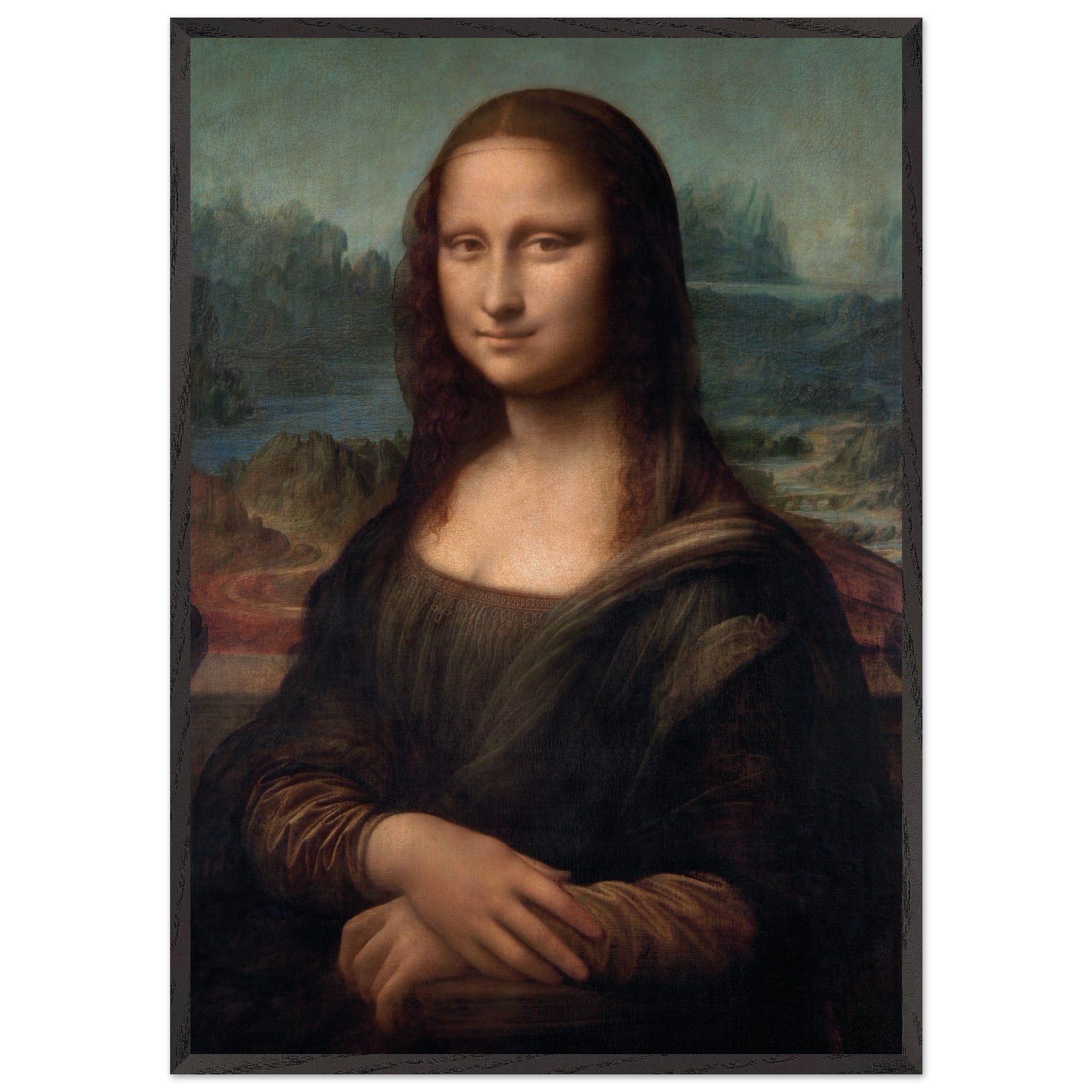 Artfulprints Poster met Lijst Leonardo Da Vinci - Mona Lisa - 70x100 c