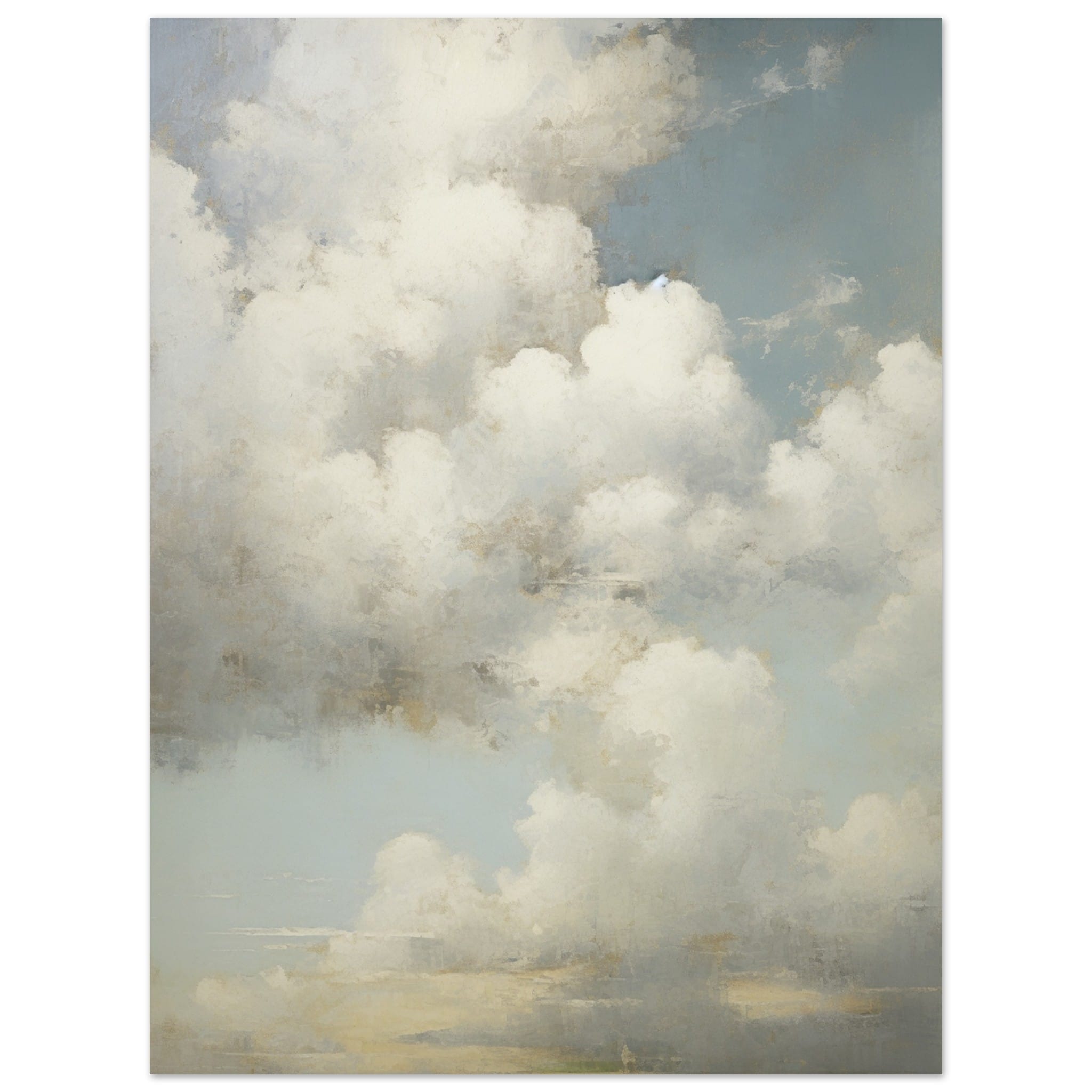Artfulprints Poster The clouds - 30x40 cm - Wit