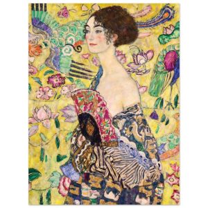 Artfulprints Poster Gustav Klimt – Lady with a fan – 30×40 cm – Geel Artfulprints Poster Gustav Klimt – Lady with a fan – 30×40 cm – Geel