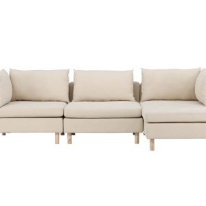BRAM Bank Noora – Zits Bank met Chaise Longue Rechts – Beige