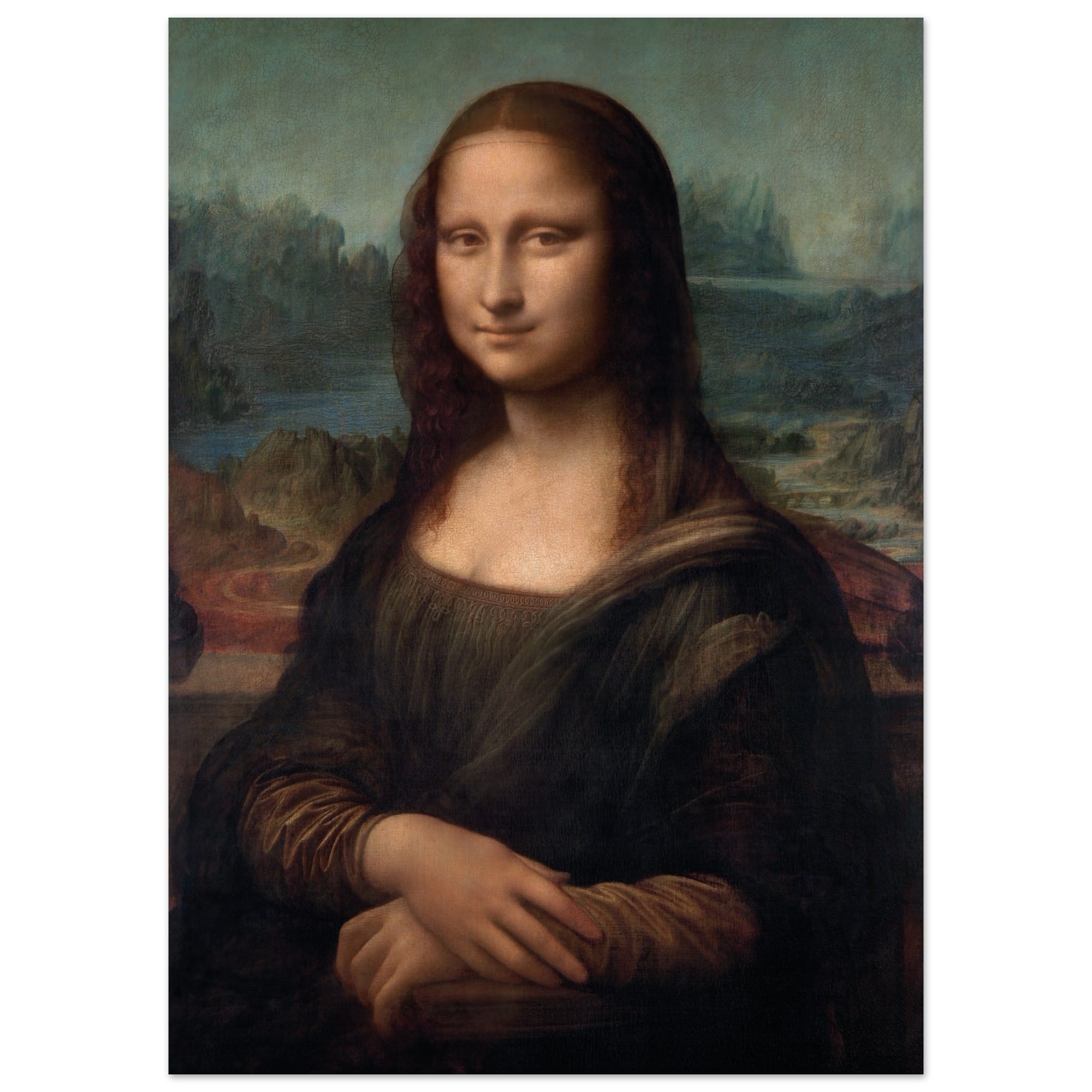 Artfulprints Poster Leonardo Da Vinci - Mona Lisa - 50x70 cm - Bruin