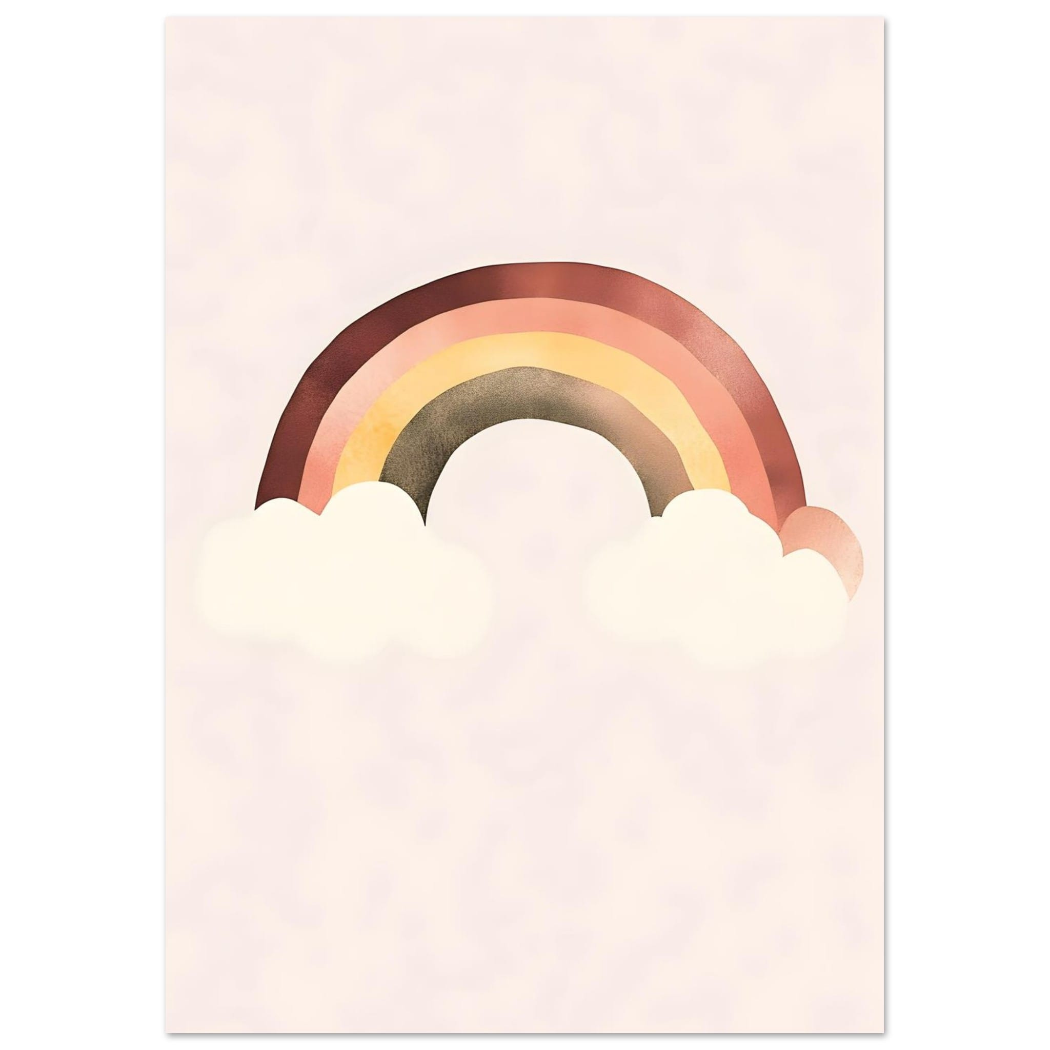 Artfulprints Poster Warme regenboog - A4 21x29.7 cm - Meerkleurig