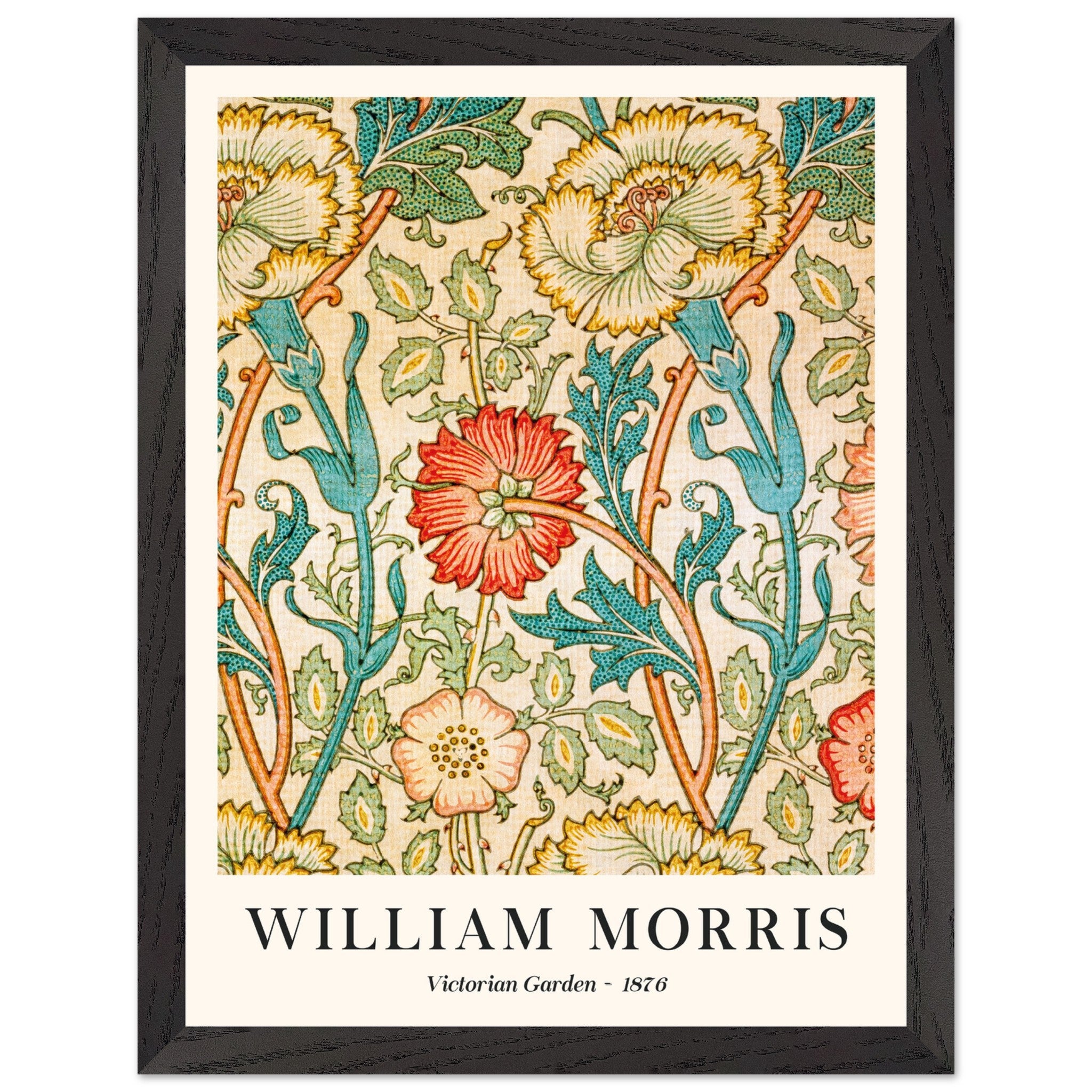 Artfulprints Poster met Lijst William Morris - Victorian garden 1876 -
