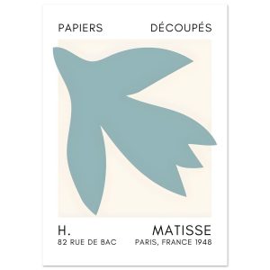 Artfulprints Poster Matisse – Shapes in the air turquoise – A4 21×29.7 Artfulprints Poster Matisse – Shapes in the air turquoise – A4 21×29.7