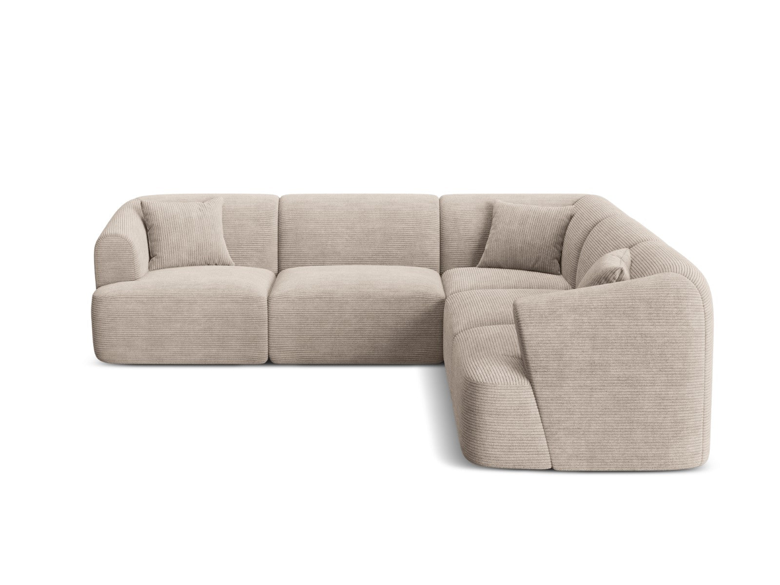 Cosmopolitan Design Symmetrische modulaire hoekbank Campi 6-zits, ribf