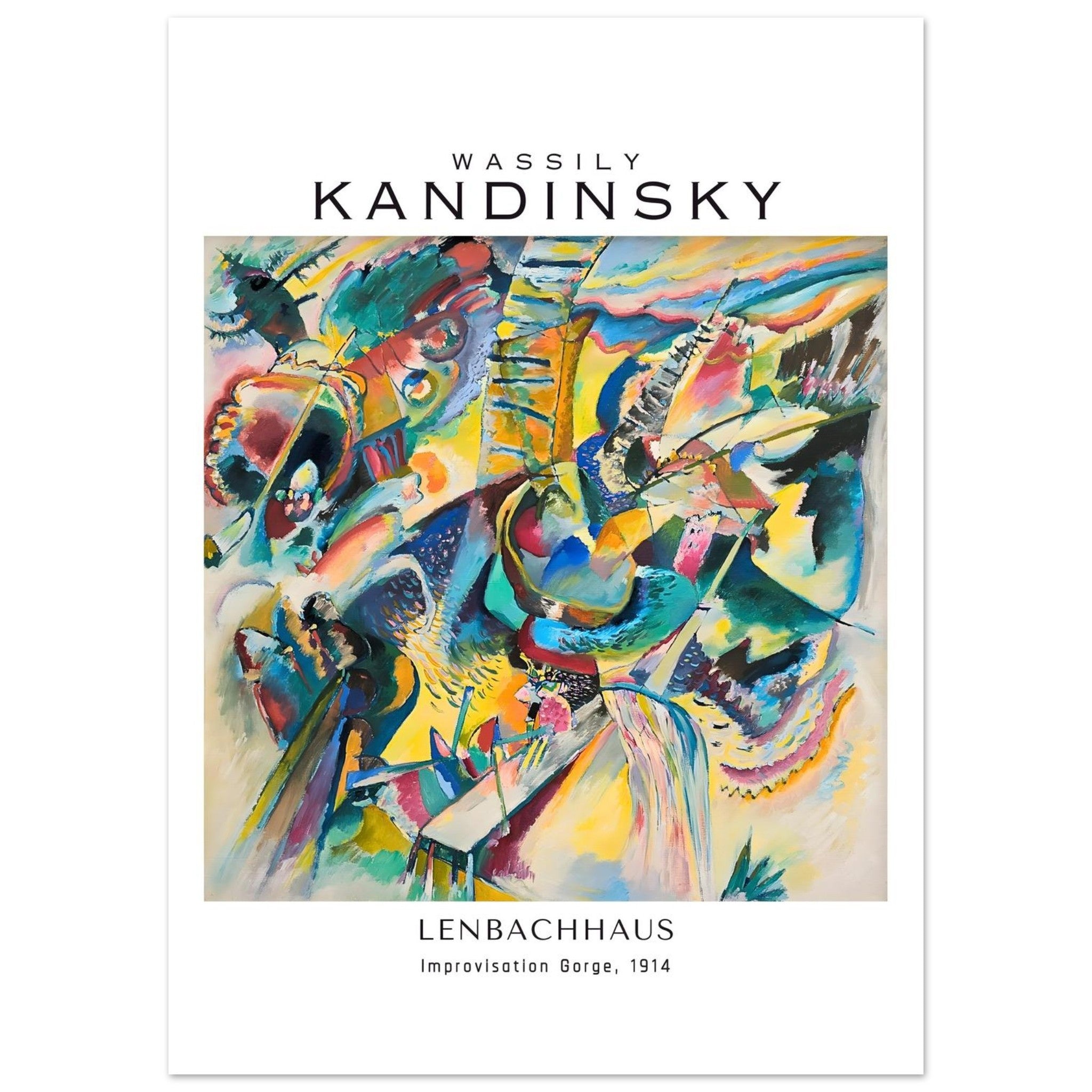 Artfulprints Wassily Kandinsky - Improvisation Gorge poster 50x70 cm