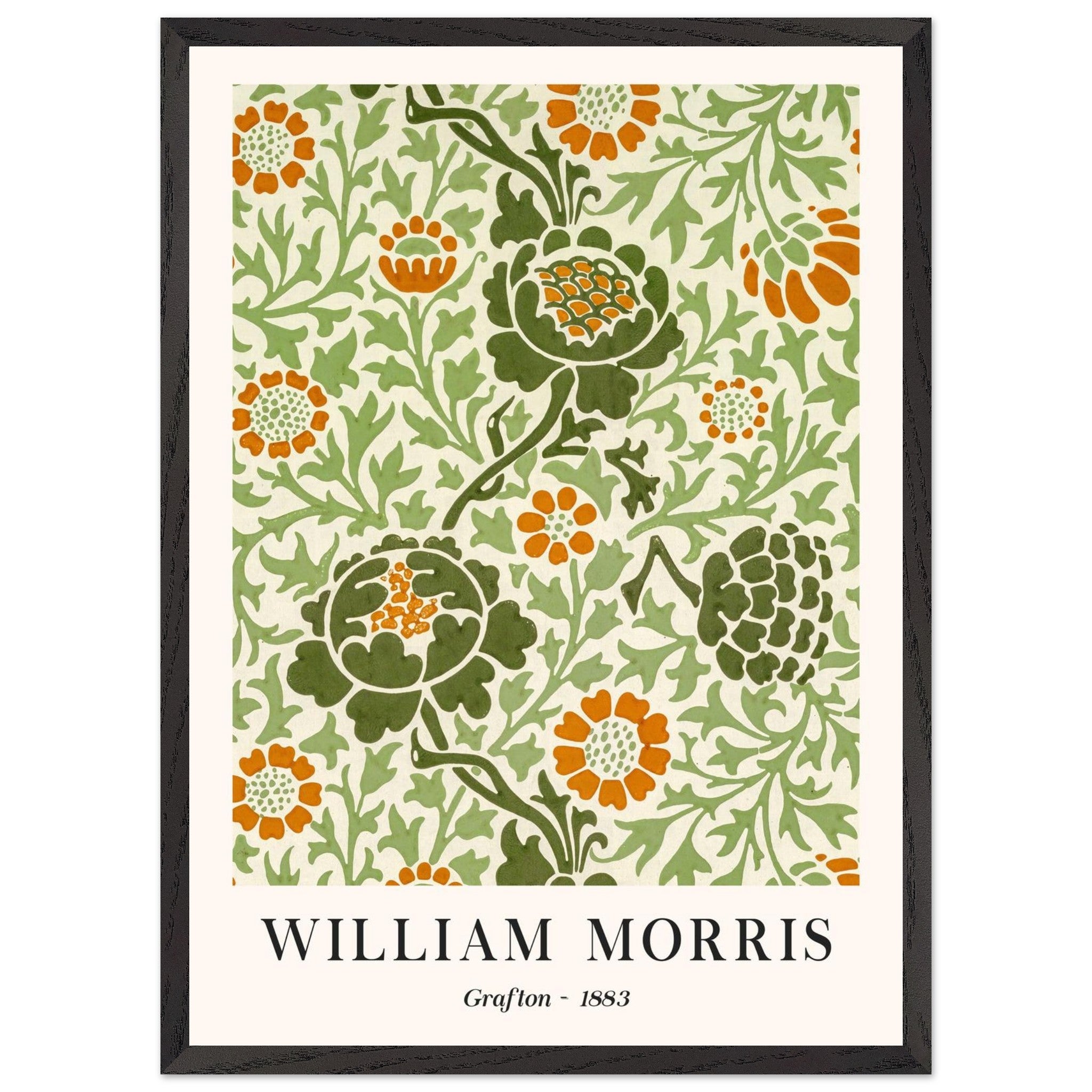 Artfulprints Poster met Lijst William Morris - Grafton 1883 - 70x100 c
