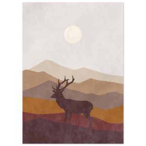 Artfulprints Poster Boho – Highland calm – 50×70 cm – Bruin Artfulprints Poster Boho – Highland calm – 50×70 cm – Bruin