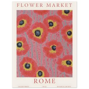 Artfulprints Poster Flower market – Rome – 30×40 cm – Roze Artfulprints Poster Flower market – Rome – 30×40 cm – Roze