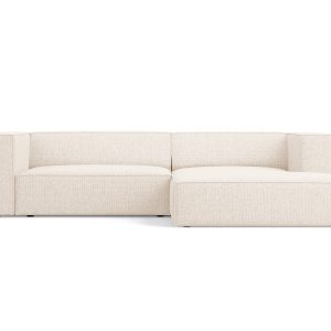 Cosmopolitan Design rechter hoekbank Arendal 3-zits, chenille, lichtbe Cosmopolitan Design rechter hoekbank Arendal 3-zits, chenille, lichtbe