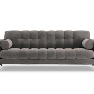 Cosmopolitan Design Bank Bali 3-zits, flueel, lichtgrijs – 96x177x75cm Cosmopolitan Design Bank Bali 3-zits, flueel, lichtgrijs – 96x177x75cm
