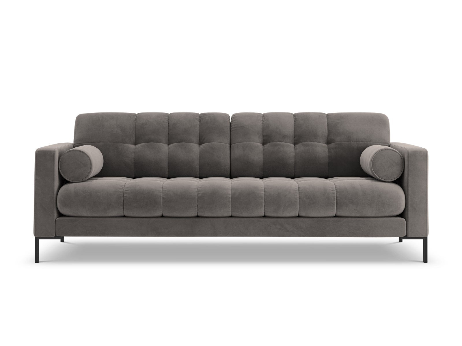 Cosmopolitan Design Bank Bali 3-zits, flueel, lichtgrijs - 96x177x75cm