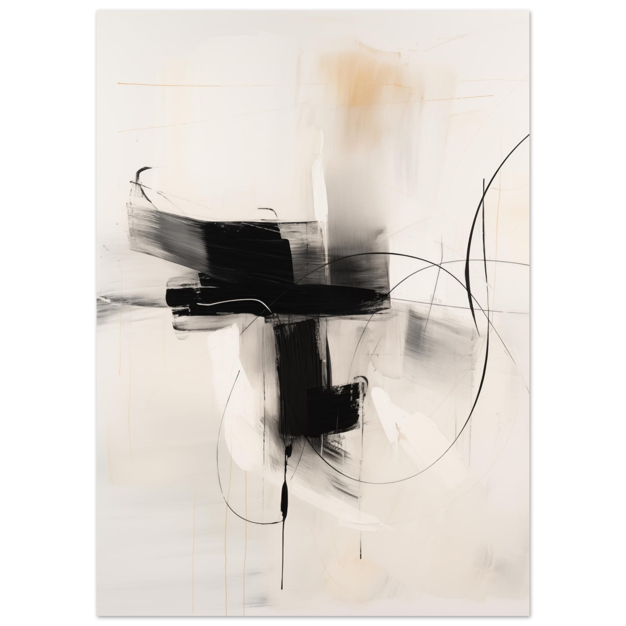 Artfulprints Abstract - Chique brush 2 poster 50x70 cm