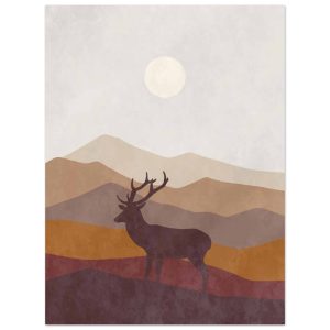 Artfulprints Poster Boho – Highland calm – 30×40 cm – Bruin Artfulprints Poster Boho – Highland calm – 30×40 cm – Bruin