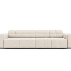 Cosmopolitan Design Bank Chicago 4-zits, flueel lichtbeige – 102x252x7 Cosmopolitan Design Bank Chicago 4-zits, flueel lichtbeige – 102x252x7