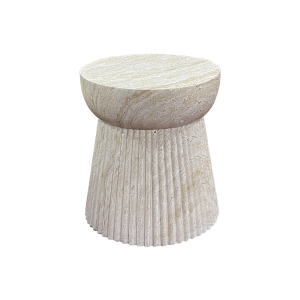 Artichok Dorus Ronde Bijzettafel – Beige – Ø 37 x 43 cm