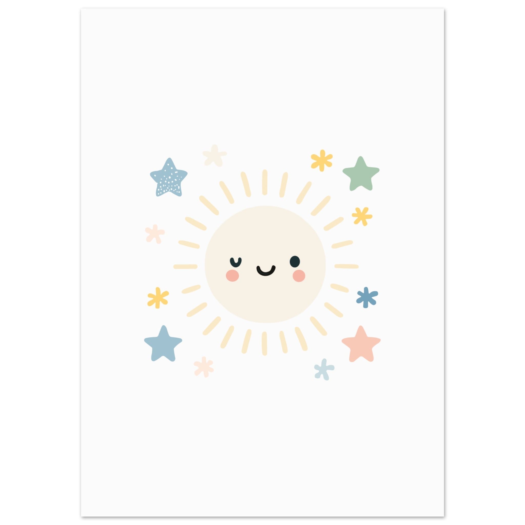 Artfulprints Poster Pastel sunshine - 50x70 cm - Grijs