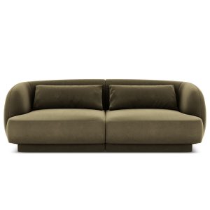 Cosmopolitan Design Bank Tulum 2-zits, flueel, groente – 90x180x70cm Cosmopolitan Design Bank Tulum 2-zits, flueel, groente – 90x180x70cm