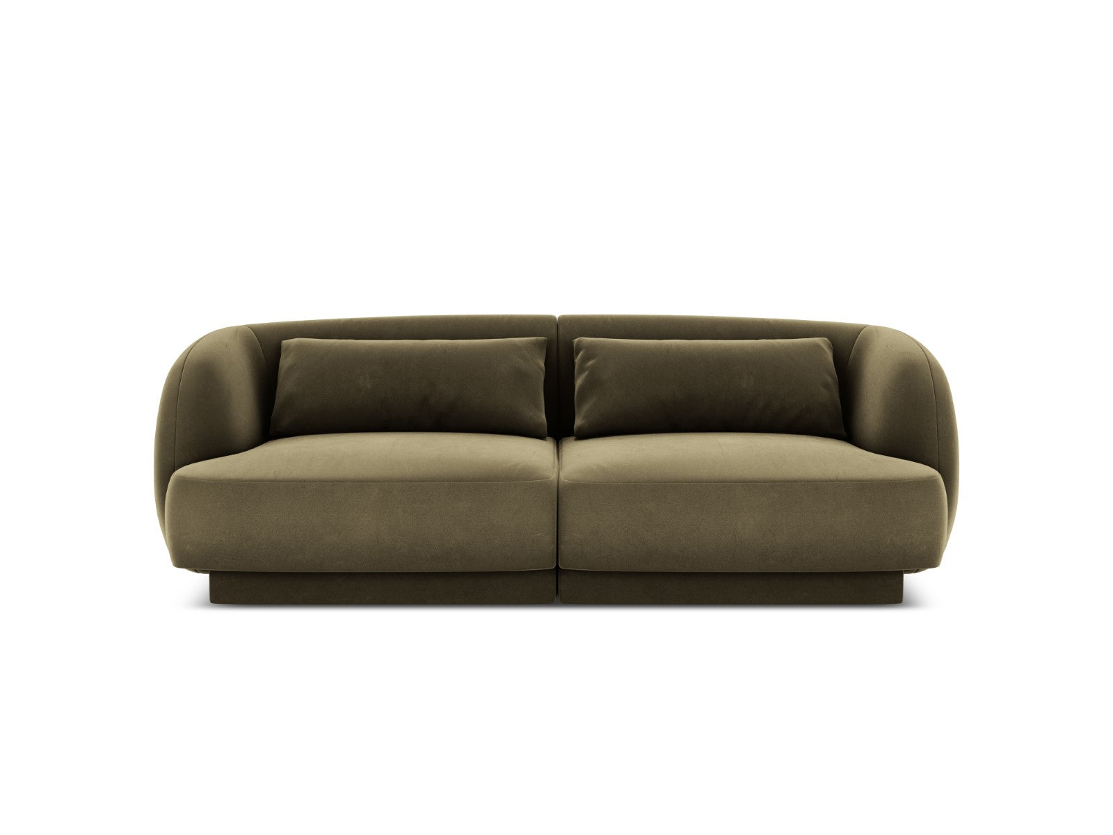 Cosmopolitan Design Bank Tulum 2-zits, flueel, groente - 90x180x70cm