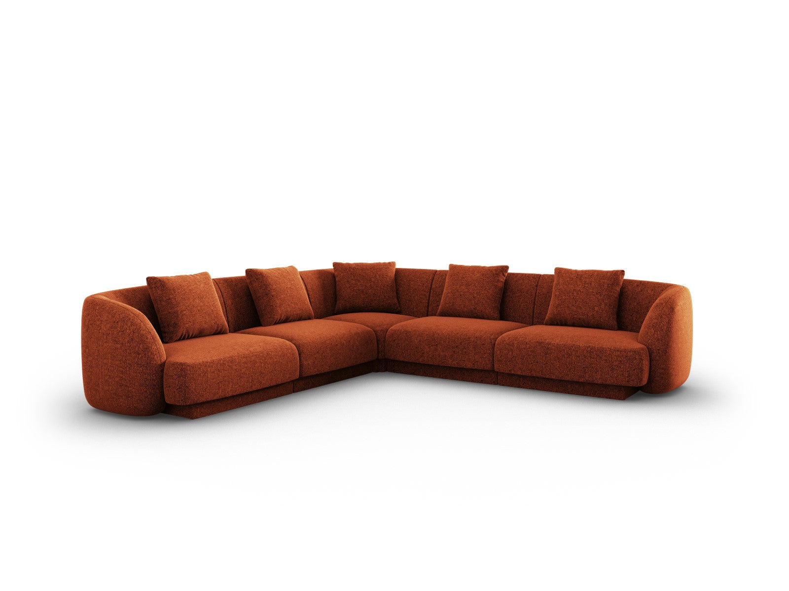 Cosmopolitan Design Symmetrische hoekbank Tulum 5-zits, chenille, terr