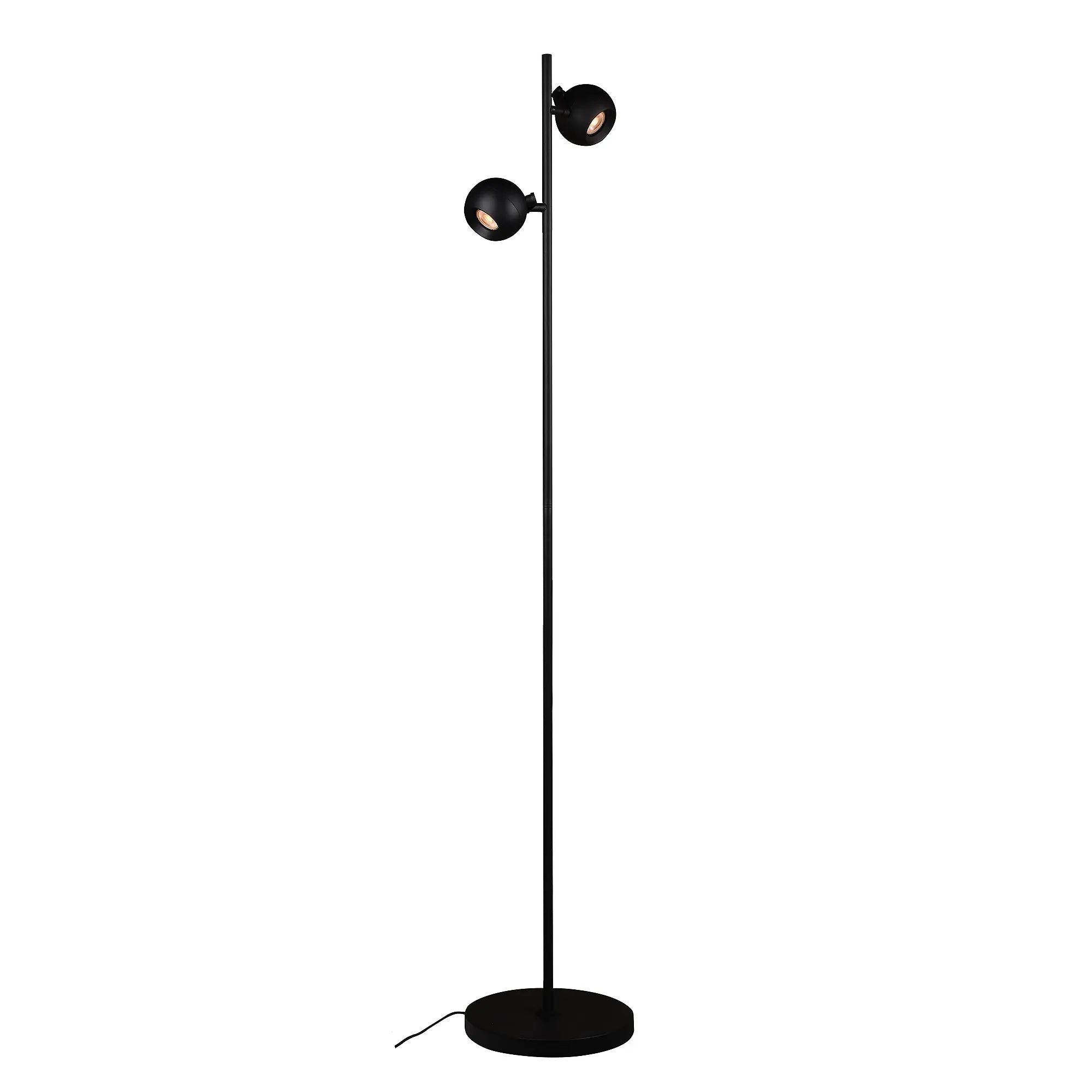 Artdelight vloerlamp Bolero - 2 lichts - 25 x 150 cm - zwart