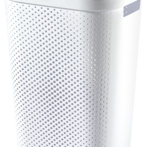 Curver Infinity Recycled Dots Wasmand met deksel – 60L – Wit Curver Infinity Recycled Dots Wasmand met deksel – 60L – Wit