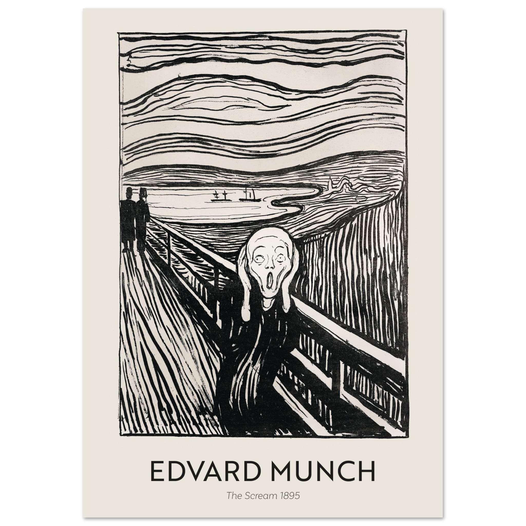 Artfulprints Edvard Munch - The Scream 1895 poster A4 21x29.7 cm