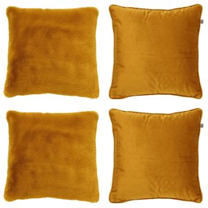 KUSSENSET – 4-delig Soft Textures – 45×45 cm – inclusief binnenkussens