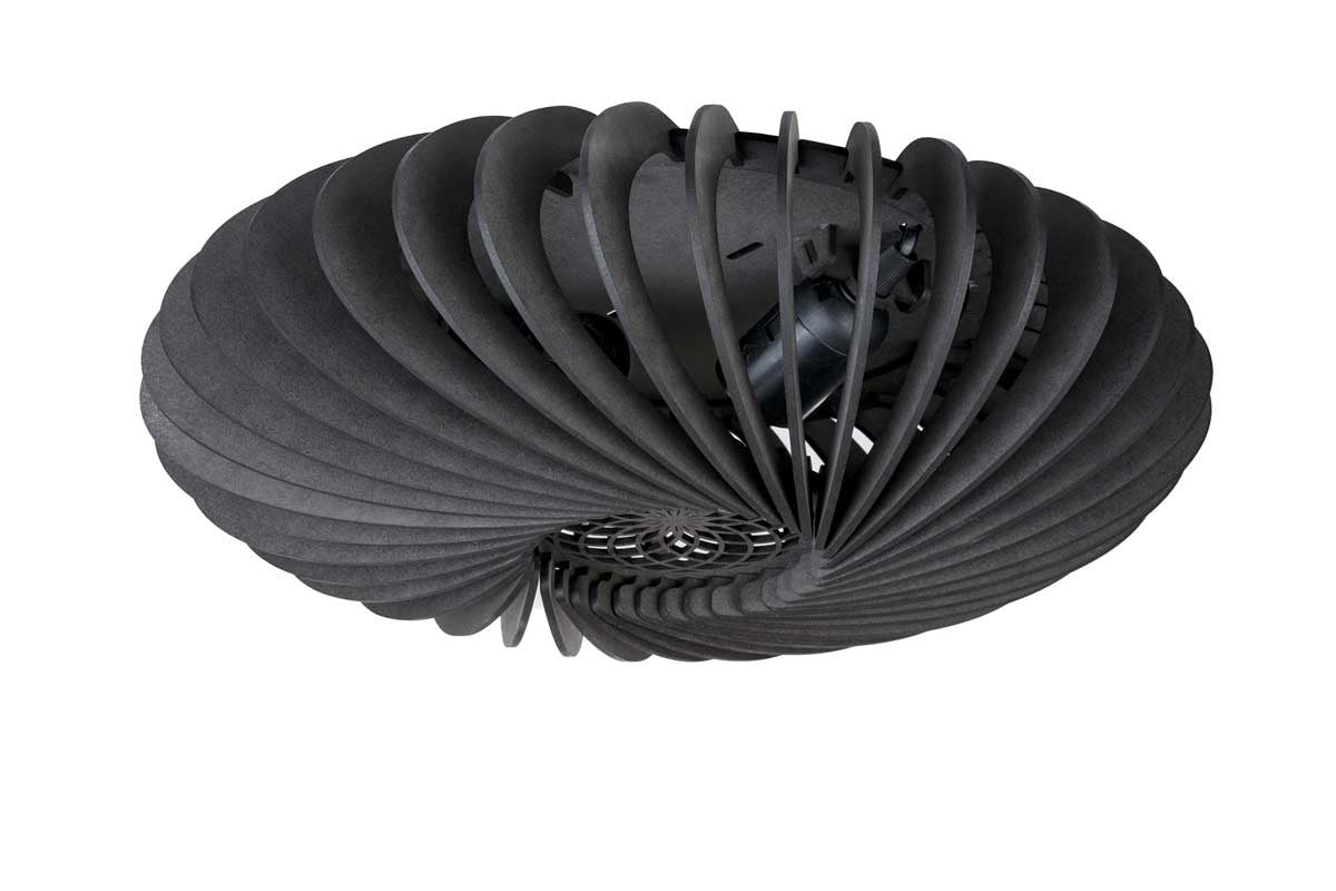 Blij Design plafondlamp Swan - 2 lichts - 48 x 13 cm - zwart