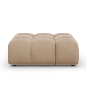 Cosmopolitan Design Poef Sky flueel, zand – 80x102x43cm Cosmopolitan Design Poef Sky flueel, zand – 80x102x43cm