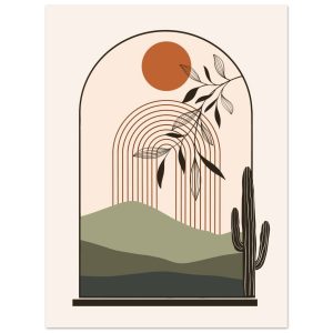 Artfulprints Poster Boho – Desert window – 30×40 cm – Meerkleurig Artfulprints Poster Boho – Desert window – 30×40 cm – Meerkleurig