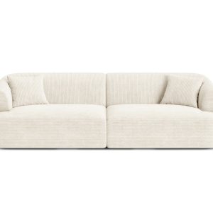 Cosmopolitan Design Modulaire bank Campi 4-zits, ribfluwelen ivoor – 9 Cosmopolitan Design Modulaire bank Campi 4-zits, ribfluwelen ivoor – 9