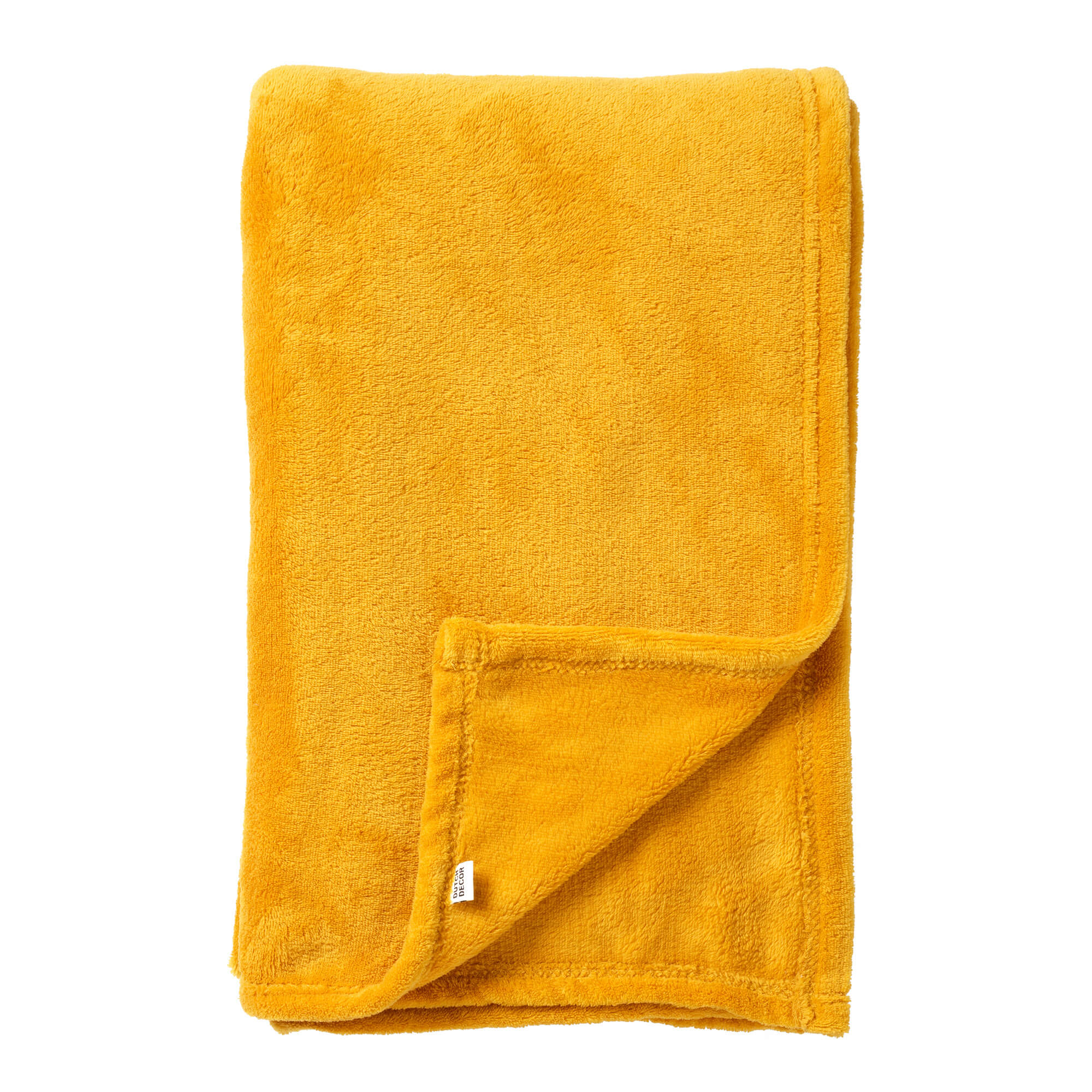 HARVEY - Plaid 150x200 cm - superzachte deken van fleece - Golden Glow