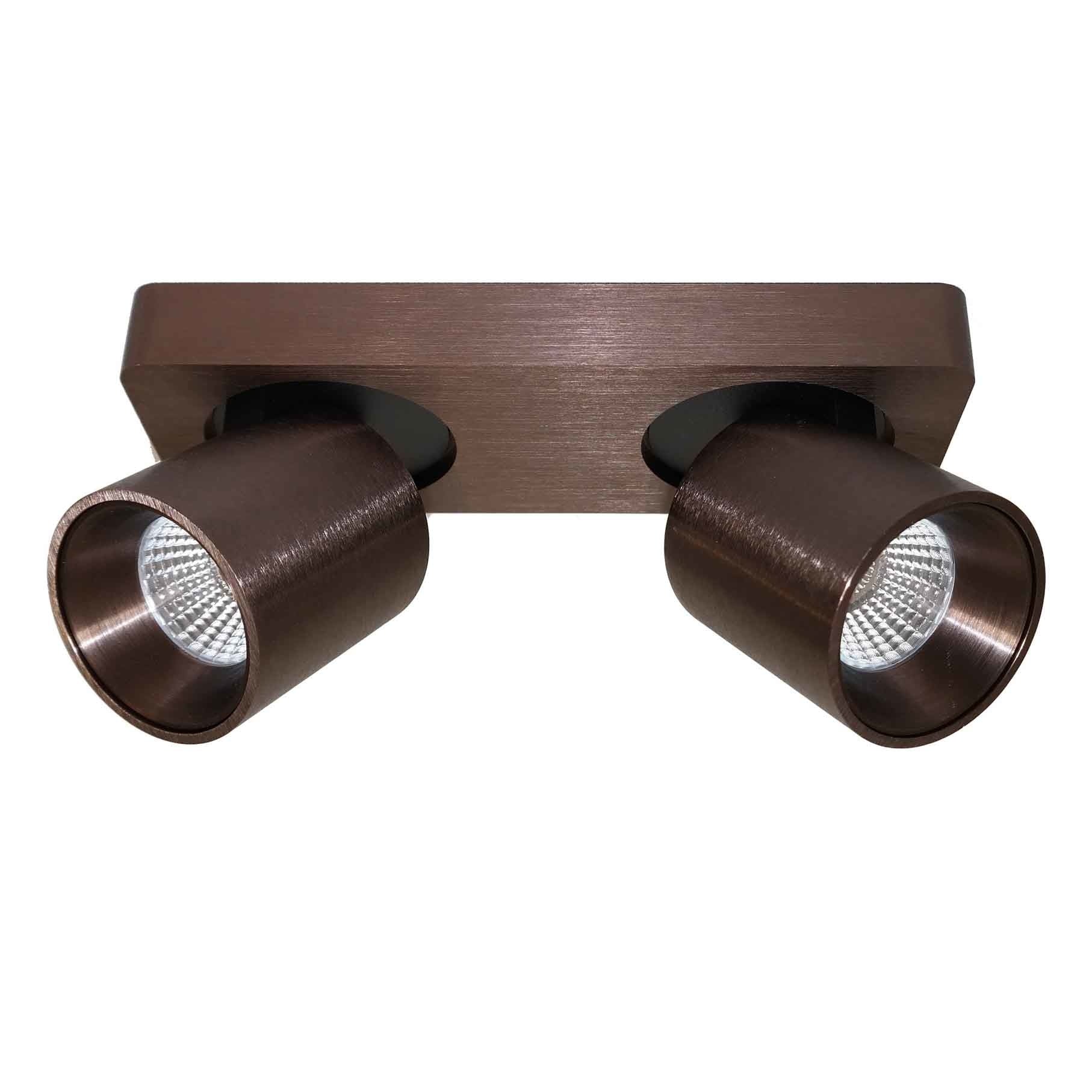 Artdelight spot Laguna - 2 lichts - 22 x 9.5 cm - mat brons